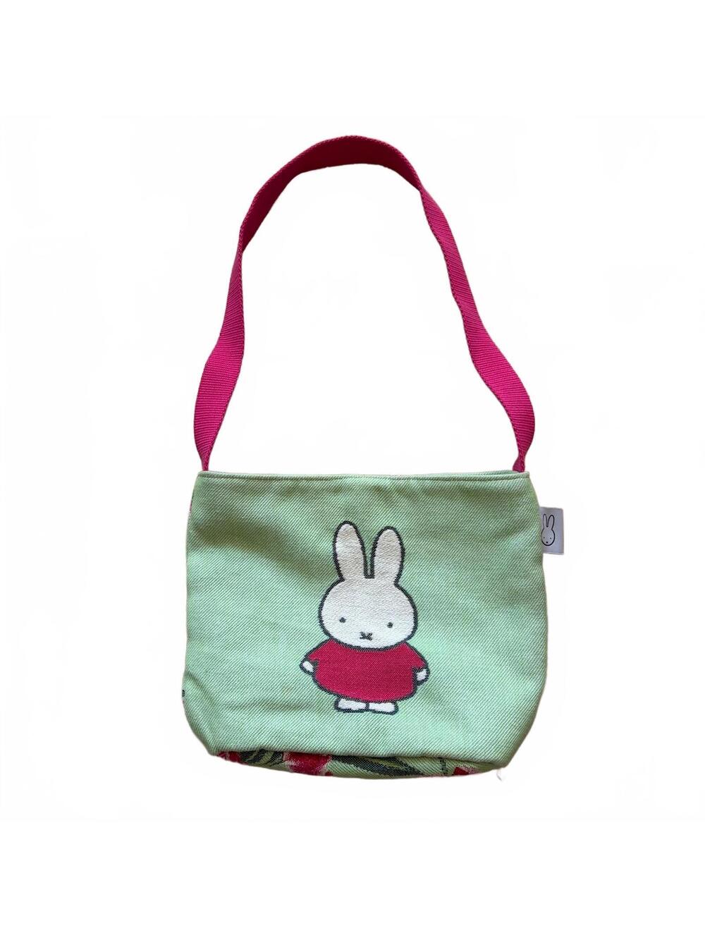 Miffy Shopper Tote Bag Dutchtapestries Mercis BV Jacquard-Woven Art Green 11"x8"